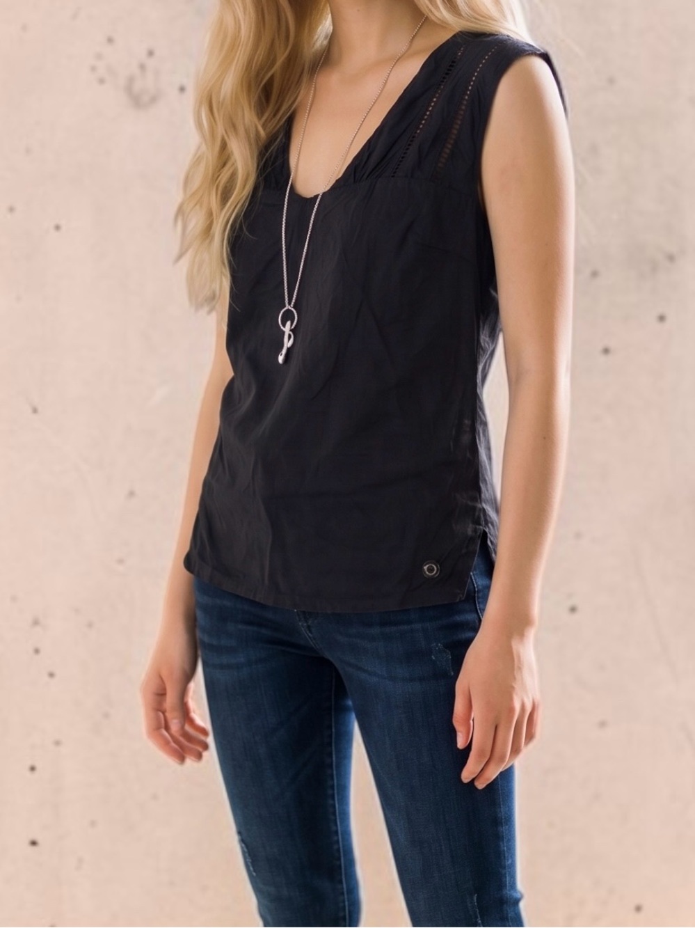 NWOT | Skunkfunk (SKFK) | Black Short Sleeve Blouse | Size XS